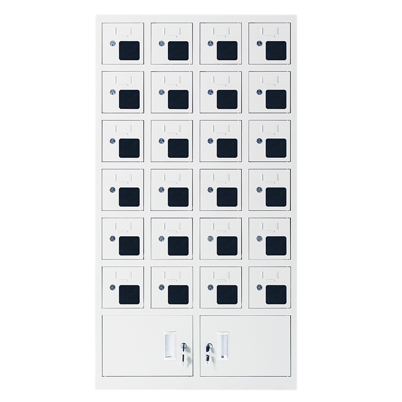 中伟手机柜存放柜对讲机柜工厂医院学校手机 存放收纳柜亚克力窗下档 24 门(只存放)