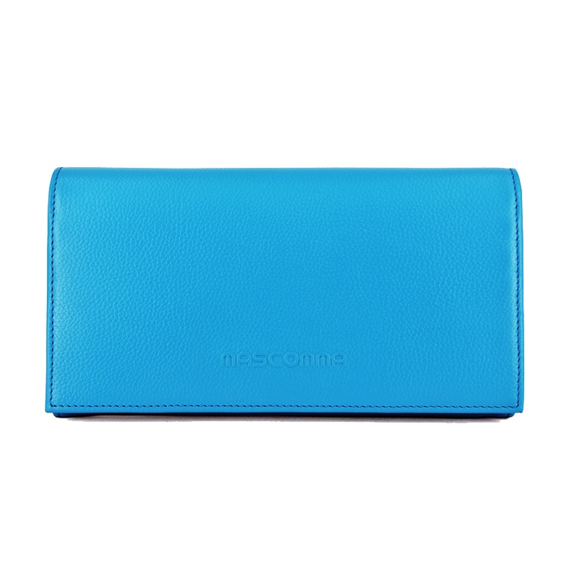 MASCOMMA头层牛皮长款钱包 手机包 女士皮夹票夹4A006BLU