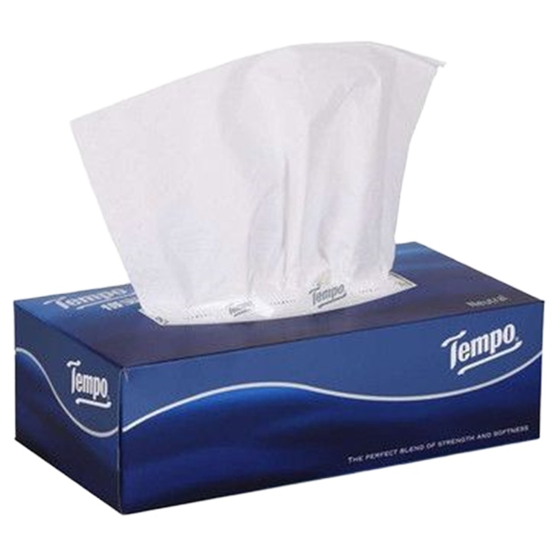 得宝(Tempo) T2274 蓝色硬盒抽纸(4盒/提)