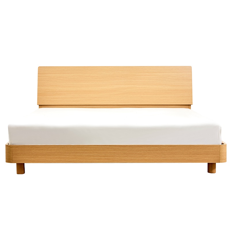 漾子家居 宜家风格糖果木质双人床(无收纳床箱/无床垫)
