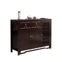 月影梳桐新中式鞋柜三门带双抽屉大容量储物玄关进门实木柜子客厅家具