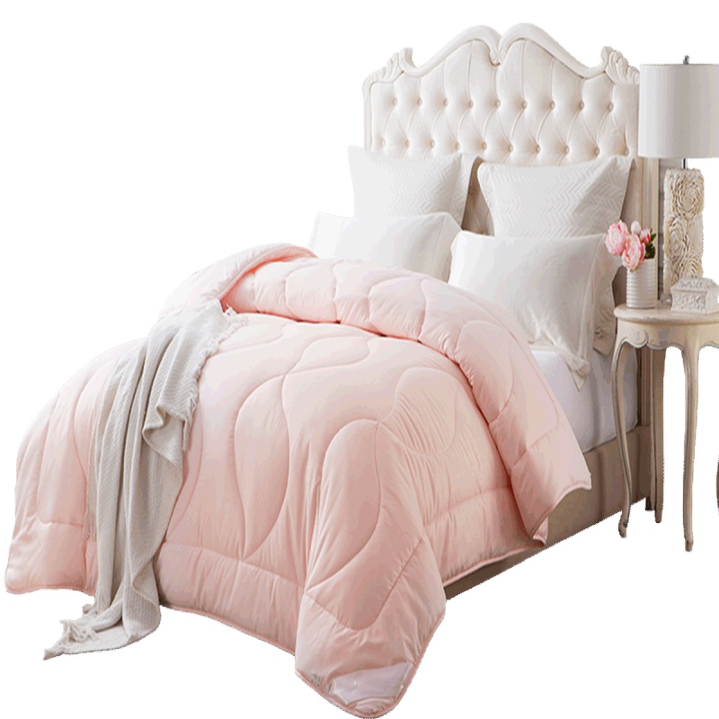 堂皇TEVEL阿兰朵纯色压花工艺单人双人单孔纤维被空调被冬被春秋被被芯