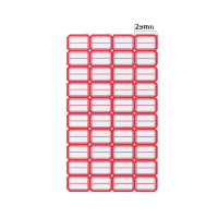 DSB 2400枚29×20mm不干胶标签贴纸自粘性标贴 40枚/张 60张/包 易撕口取纸姓名贴价格贴4623红色 （标签贴）