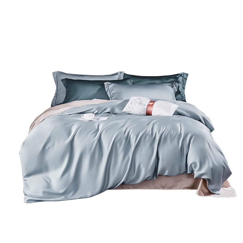 凯诗风尚(CHARSON)四件套 60S天丝4件套床品家纺顺滑素色简约装色套件床单被套床上用品1.5m1.8m床