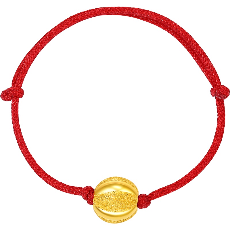 周大生计价黄金手链 3D硬足金圆珠金手链送女友生日女士自戴