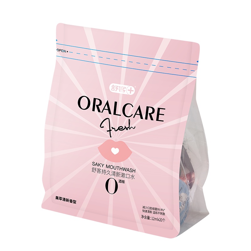 舒客果冻杯漱口水便携无酒精清新口气清洁口腔女生男生一次性簌口水 果萃清新味20个装
