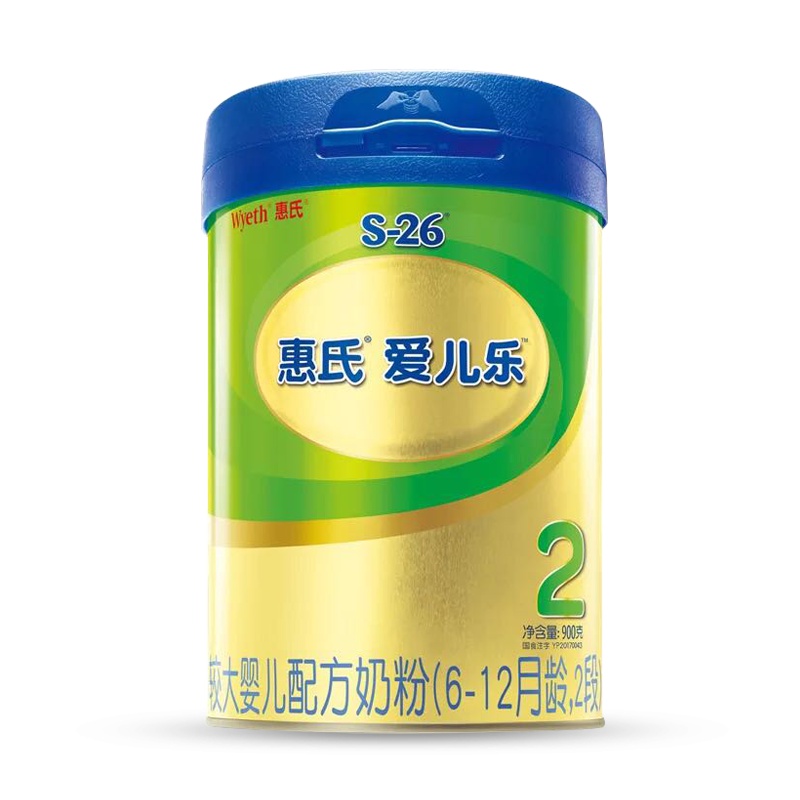 惠氏(Wyeth)s-26爱儿乐2段900g较大婴儿配方奶粉罐装