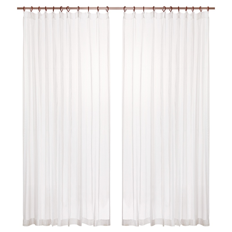 苏宁极物 简约素雅百搭平面窗纱窗帘 装饰+半遮光