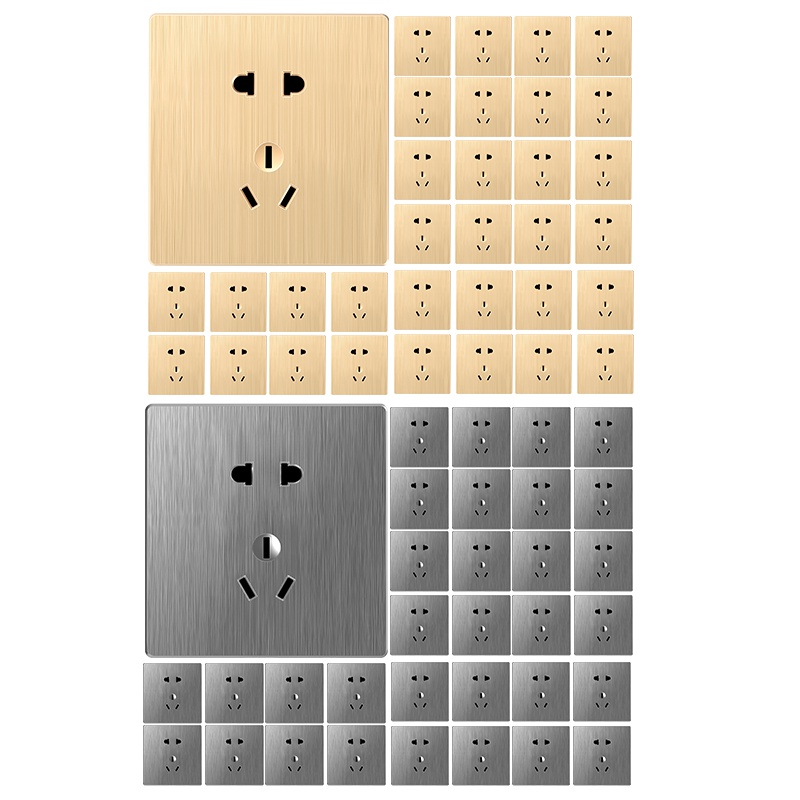 欧奔(EUROB)86型33只开关插座套装家用带usb暗装5孔空调插座面板多孔套餐