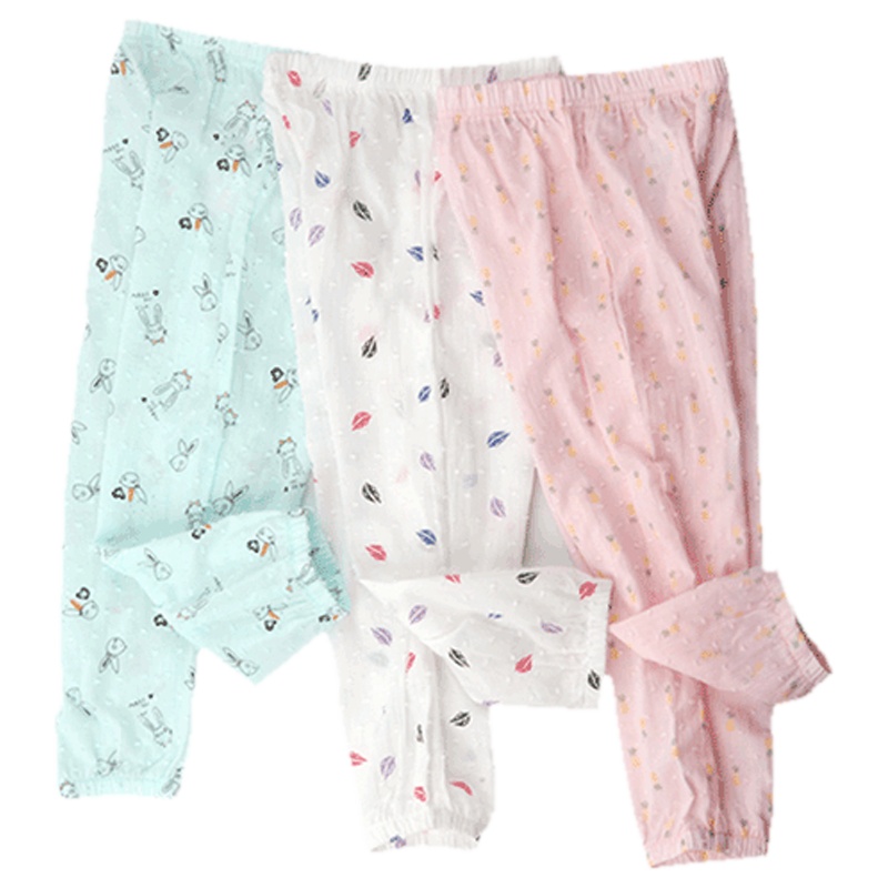 巴布豆配饰婴童裤子男童女童夏季2020新款儿童通用防蚊裤薄款宝宝宽松灯笼纯棉裤子110-150cm4-14岁