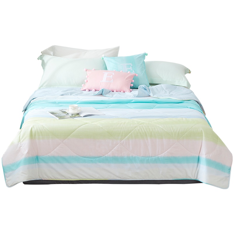 梦洁(MENDALE)家纺 MEE出品纯棉印花清爽被子蓝溪夏季空调被柔软夏被