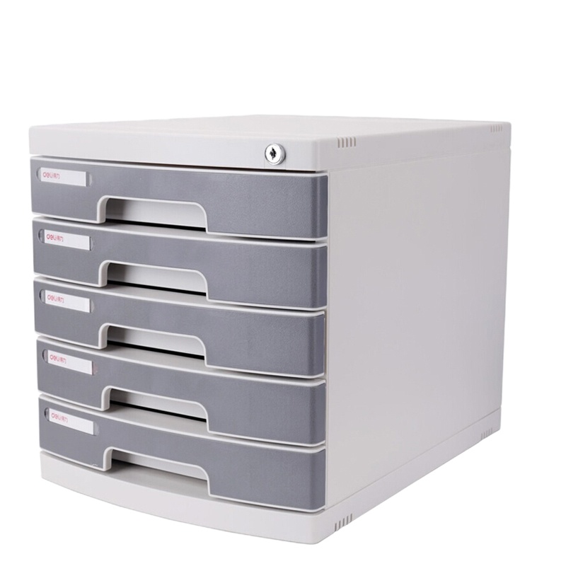 得力(deli)文件柜带锁8855 浅灰 单只装