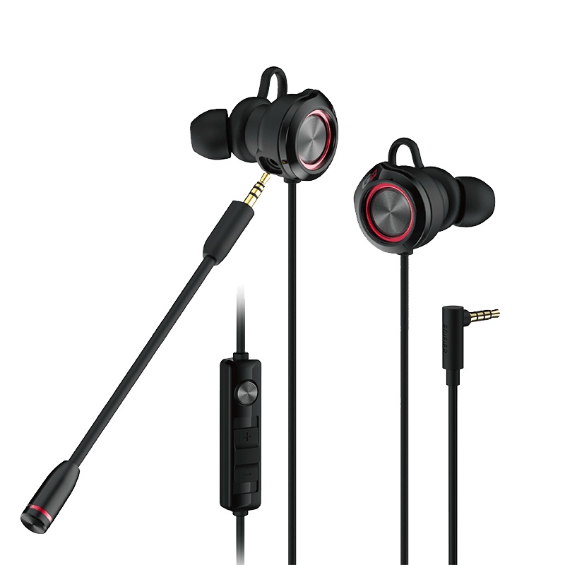 Edifier/漫步者 HECATE GM450 手机电竞游戏耳机听声辨位双动圈带麦克风 黑红色