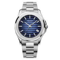 艾戈勒（agelocer）瑞士腕表 全景背透夜光防水全自动机械表 男士潮流手表 大日历潮流手表男BAIKAL A6301