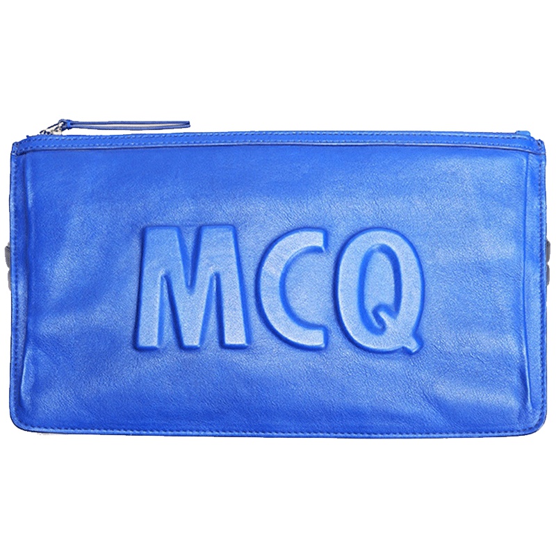 MCQ麦寇/亚历山大麦昆副线/欧美潮牌 字母女士皮质手拿包大logo包