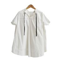 【福利款】拉夏贝尔UlifeStyle夏季新款通勤纯色系带宽松短袖衬衫女81112318