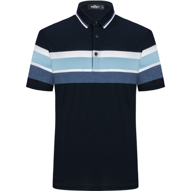 柒牌SEVEN男装Polo衫夏季休闲时尚透气丝光棉短袖T恤