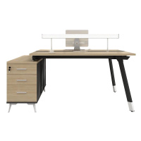 质凡办公家具职员办公桌员工位2人位4位屏风桌工作位