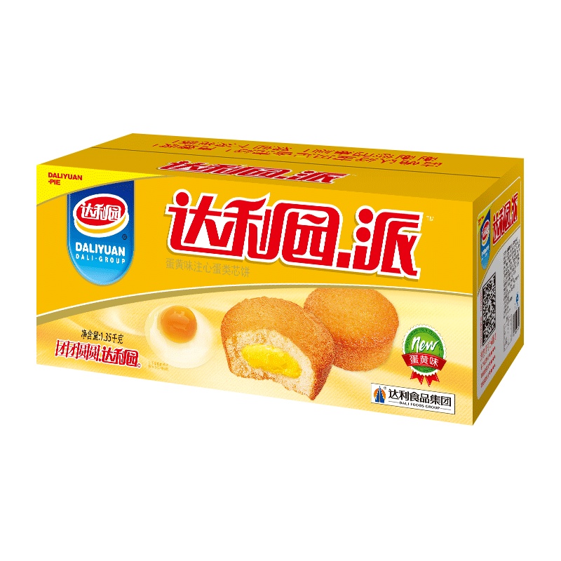 达利园 注心派蛋黄派1350g 休闲代餐零食面包蛋糕点心糕点食品礼盒装