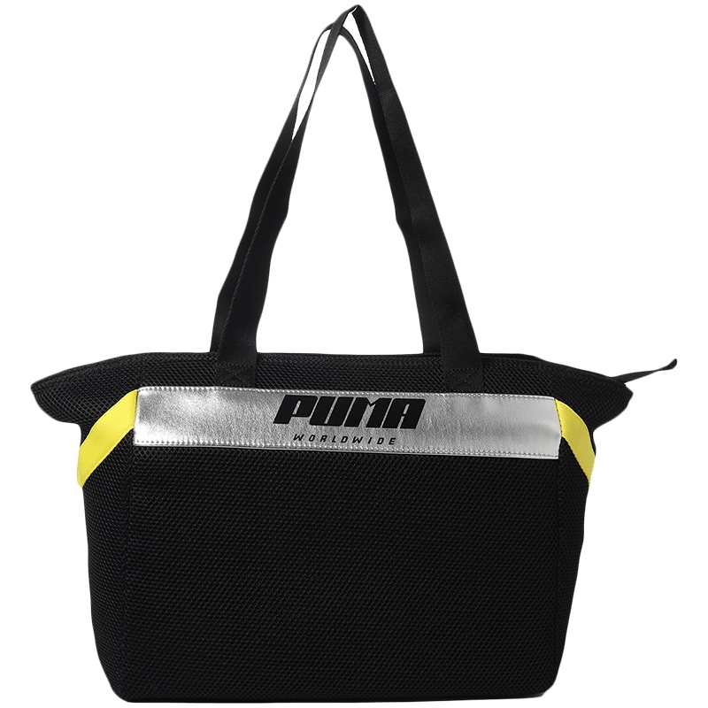 PUMA彪马女包运动休闲包手提包健身包运动包单肩包075795. 07579501黑色+闪电黄