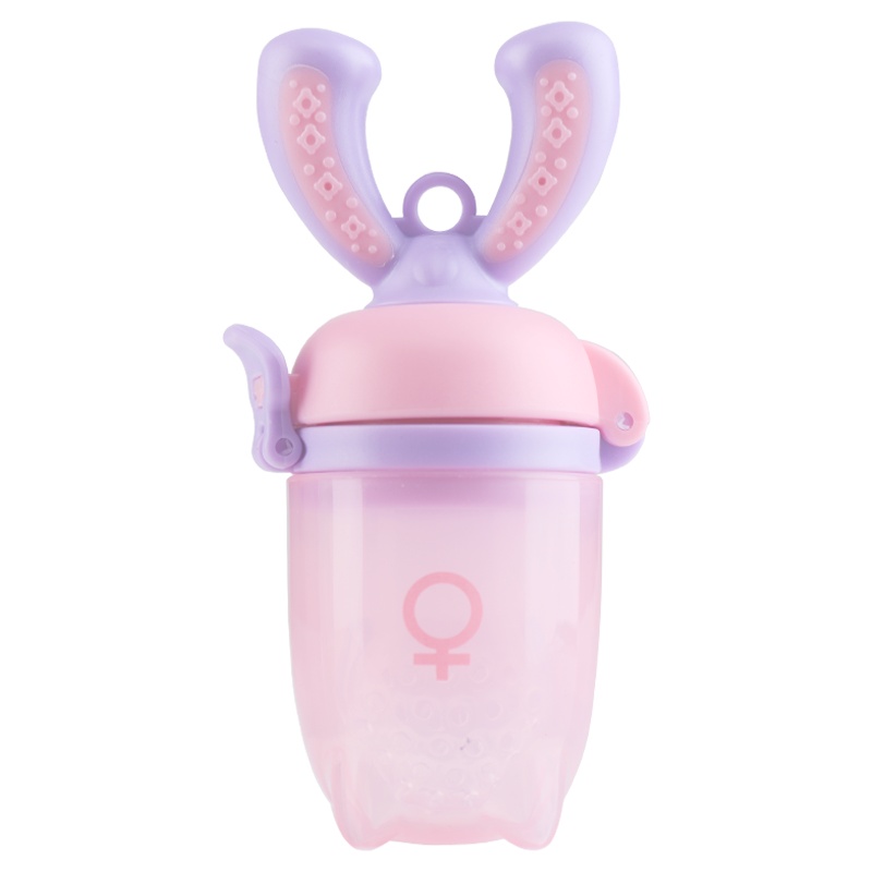 舒氏(Snug) 宝宝牙胶 辅食水果咀嚼咬咬袋 婴儿磨牙棒 宝宝咬咬训练器 组合2支装 公主粉 S1042D