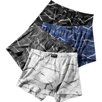 七匹狼 纯棉+抗菌4条装内衣男式男生短裤头青少年男士内裤平角纯棉
