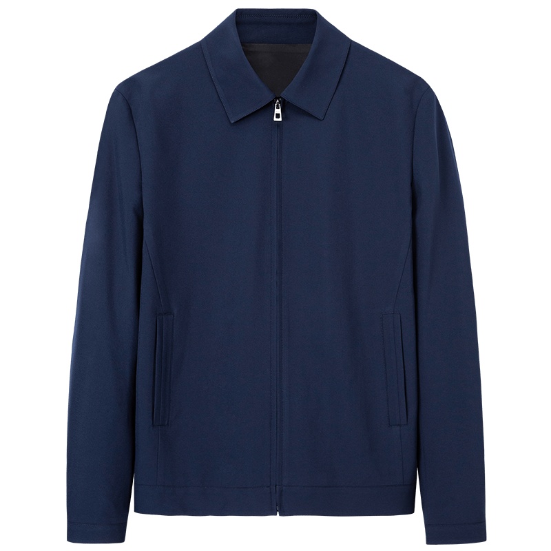 才子男装翻领夹克男士2021年春季商务休闲爸爸装中年工装外套