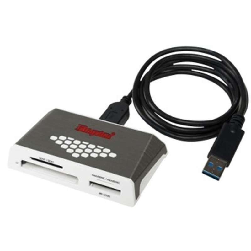 金士顿(kingston)FCR-HS4 USB 3.0 多功能读卡器 多合一读卡器 支持TF/SD/CF卡读写