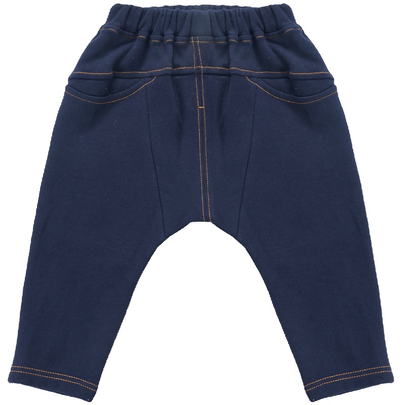 婴姿坊男童加绒休闲长裤 春秋款儿童百搭童装裤子松紧