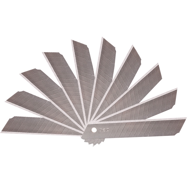 得力 2017 替换大号美工刀片 SK5合金钢材加厚0.5MM 10片盒