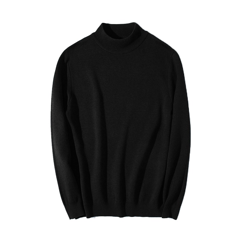 墨麦客男装秋冬款半高领套头毛衣男 纯色男士毛衣针织衫