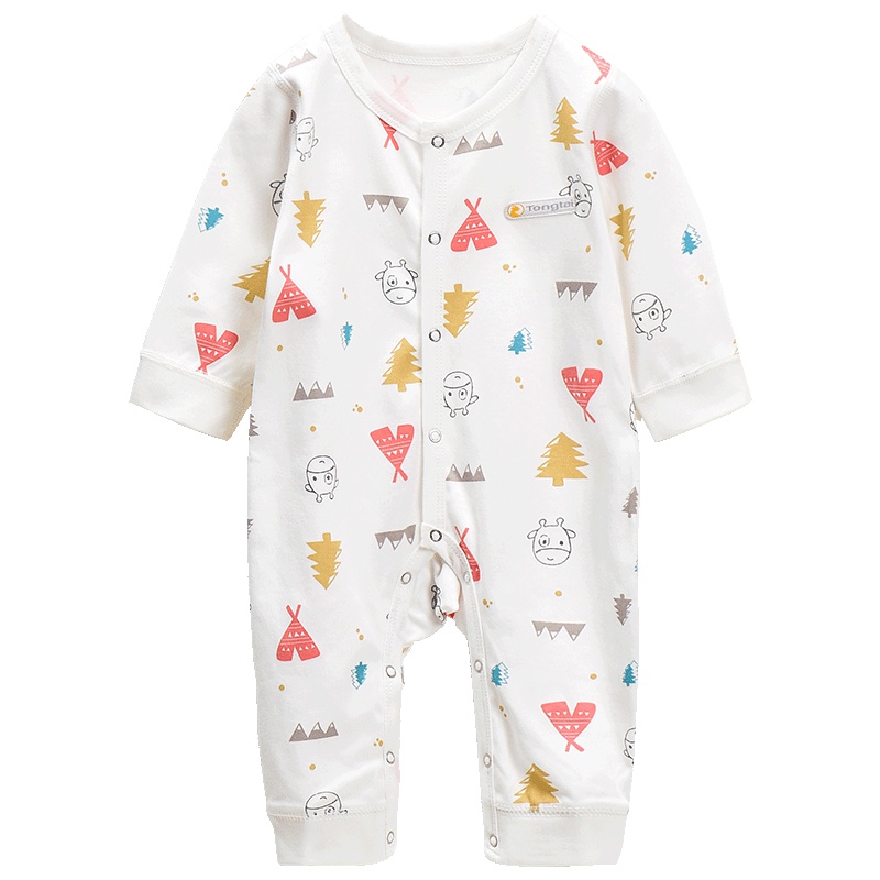 童泰TONGTAI婴幼儿内衣纯棉0-1岁连体内衣1-2岁宝宝对开哈衣爬服婴幼儿通用90cm