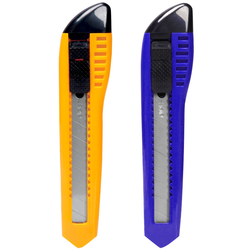 得力(deli)2003大号美工刀小号刀片美工刀裁纸刀壁纸刀大码刀架介刀工具刀学生办公用品5把混装