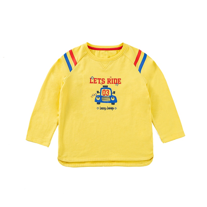 拉里宝贝Lioniebaby童装长袖T恤宝宝内搭贴身针织长袖T恤套头圆领卫衣2020春装新款男童LN01WS013