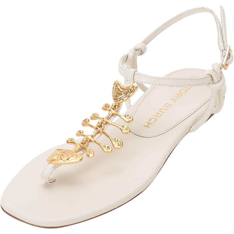 托里·伯奇 TORY BURCH TB女鞋 羊皮CAPRI 夹趾平底细带人字凉鞋80045