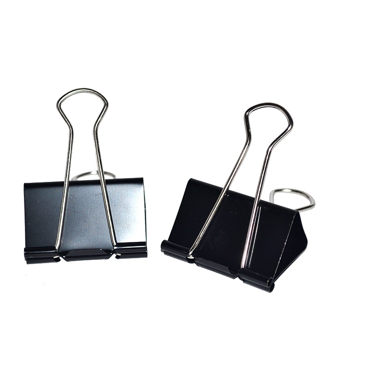 得力9545 长尾夹 办公黑色票夹燕尾夹 12只/盒