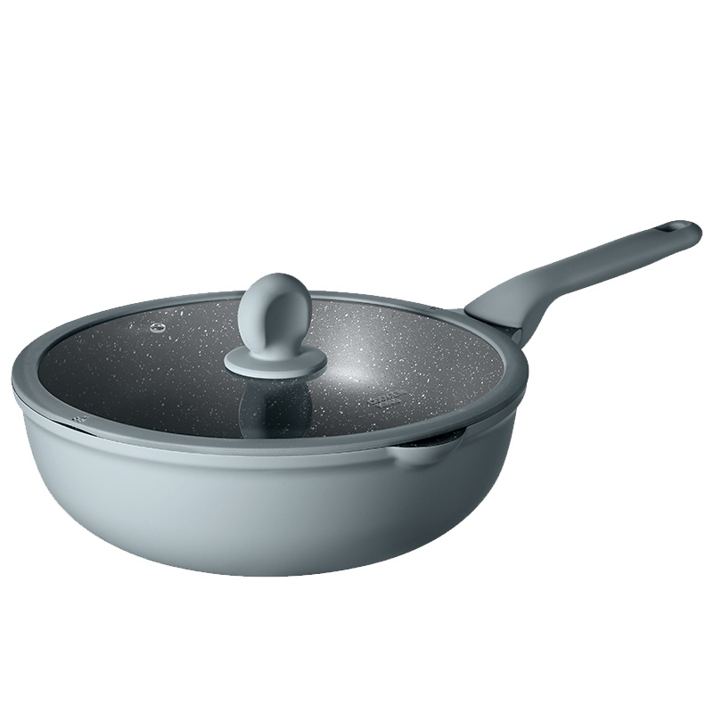 炊大皇(COOKER KING)星空灰不粘炒菜锅家用平底炒锅铝合金易洁锅具明火燃气电磁炉通用30cmCG30XK