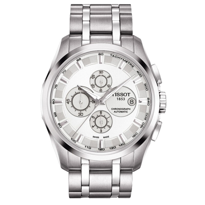 天梭(TISSOT)库图系列自动机械时尚商务休闲简约钢带男士手表T035.627.11.031.00