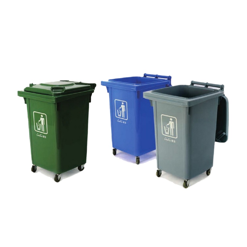 超宝 60L四轮移动垃圾桶 B-001 灰色