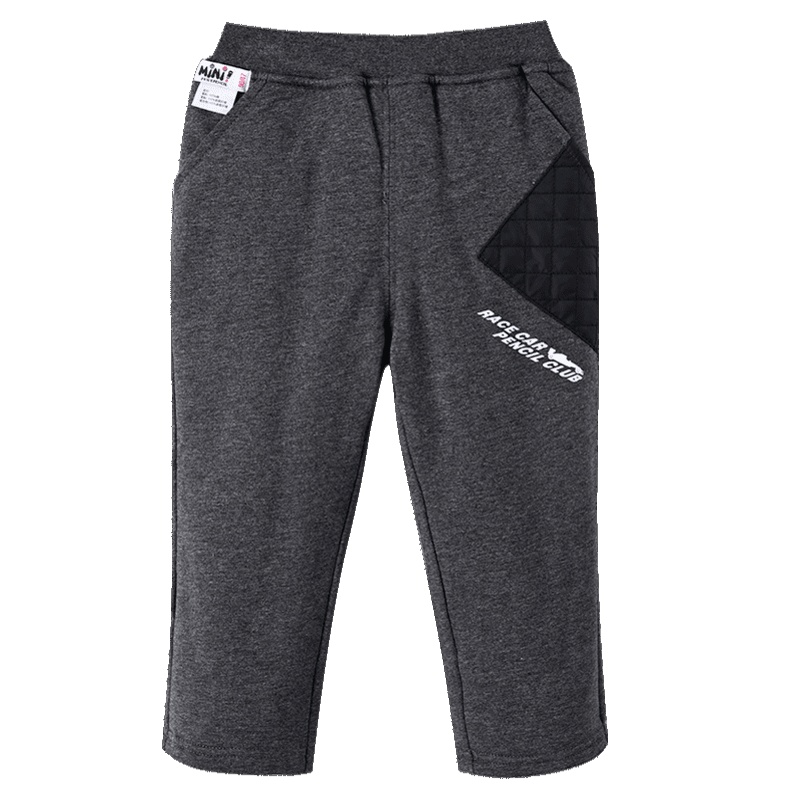 铅笔俱乐部童装2020冬季新款男童针织棉裤小童加绒长裤儿童保暖裤