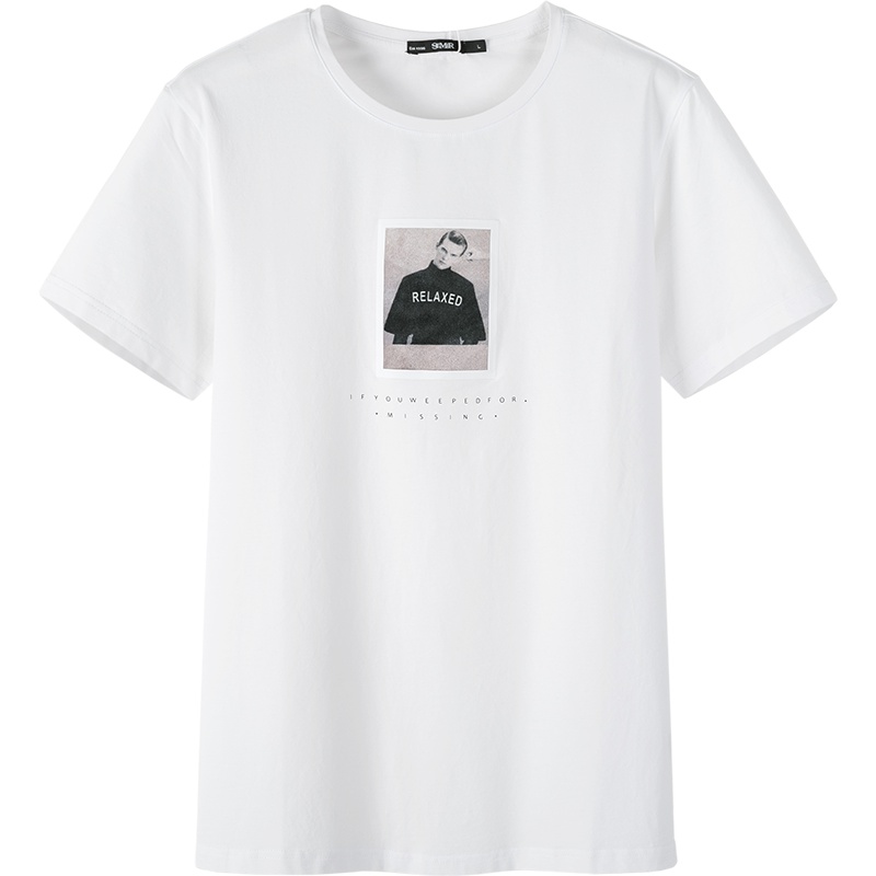 Semir森马短袖T恤男2019夏季人物印花圆领打底衫嘻哈上衣韩版潮流