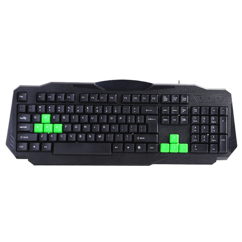 吉选(Gesobyte) G16有线键盘 usb低噪音台式机笔记本电脑家用游戏商务办公键盘 黑色