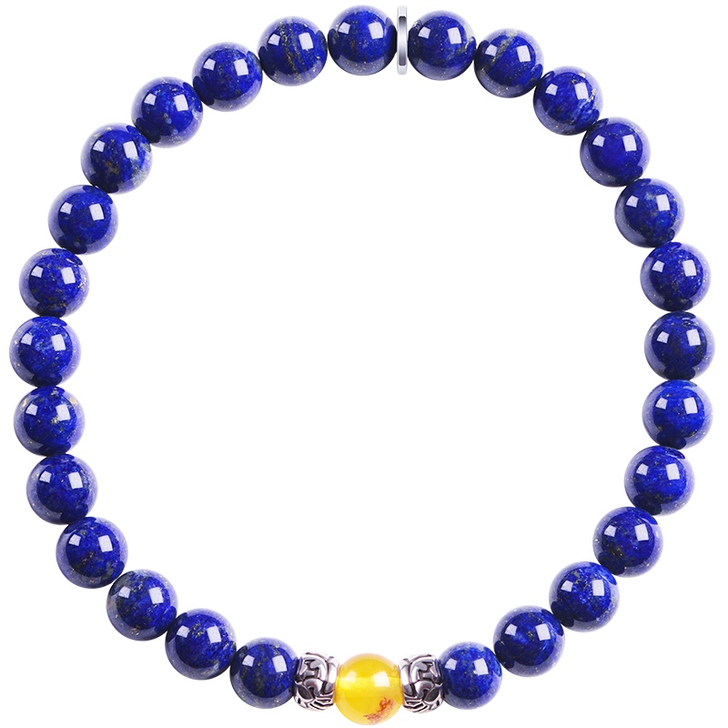 iSTONE/石头记天然青金石手链男女手串时尚首饰琥珀蜜蜡珠子手链