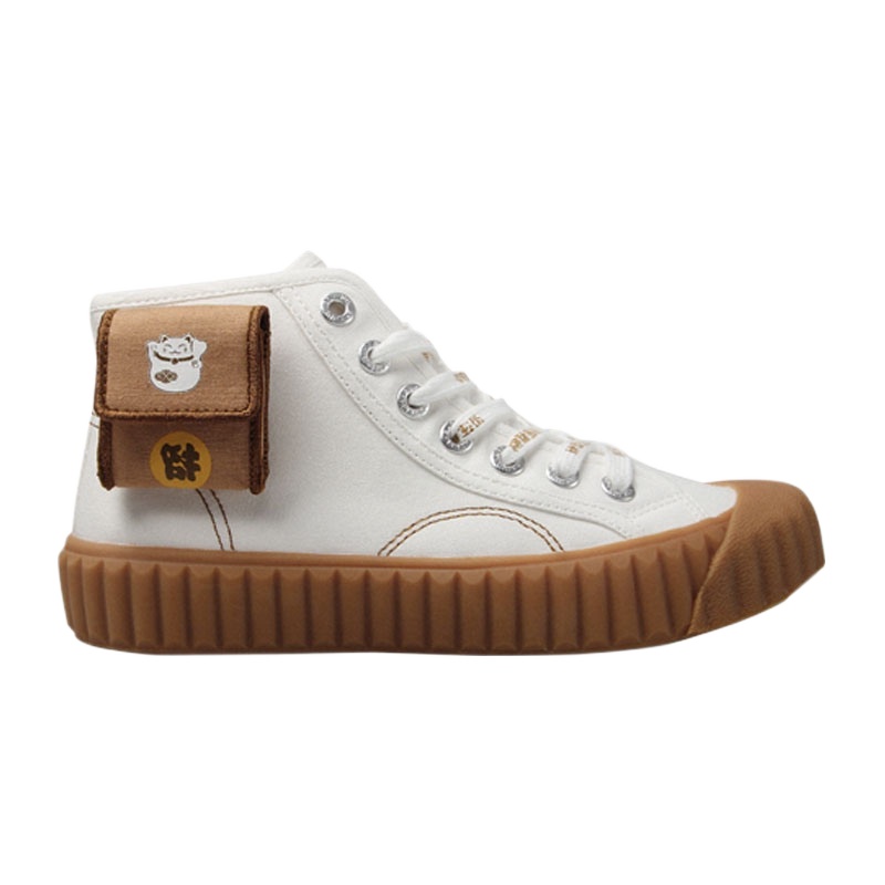 FEIYUE/飞跃发财猫联名款高帮小箱子帆布鞋0060
