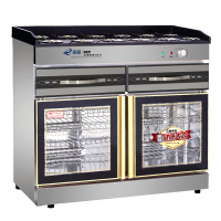 而派双门多功能火锅店专用大理石料理台 茶水配餐消毒柜商用 餐饮自助餐厅饭馆碗碟酒杯密胺餐具消毒碗柜 立式不锈钢柜中温烘干