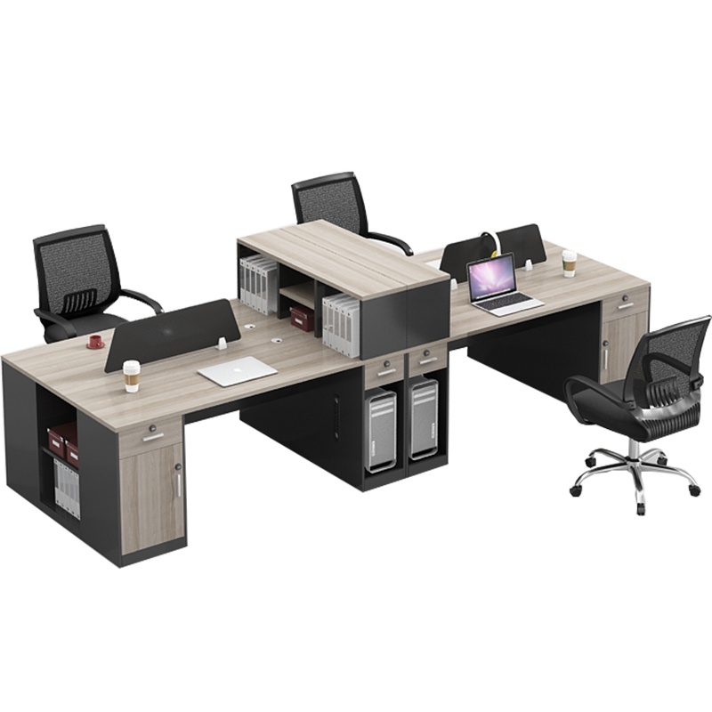 三圣 办公家具职员桌双人面办公桌组合简约工位桌电脑桌写字台办公室家具