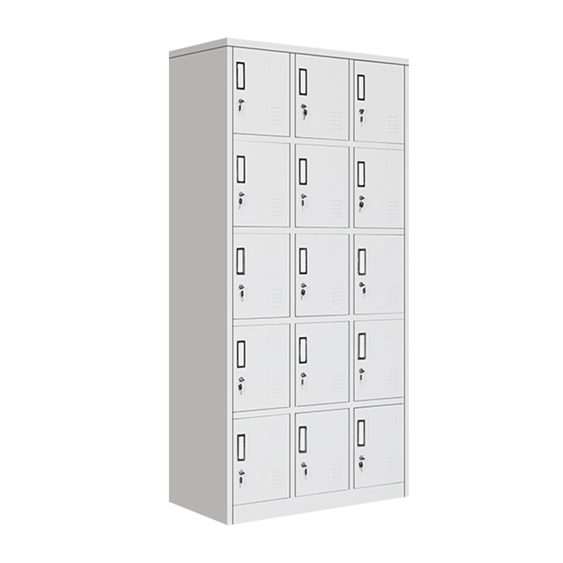 [红心家居]更衣柜员工柜储物柜铁皮柜存包柜金属鞋柜碗柜十五门更衣柜