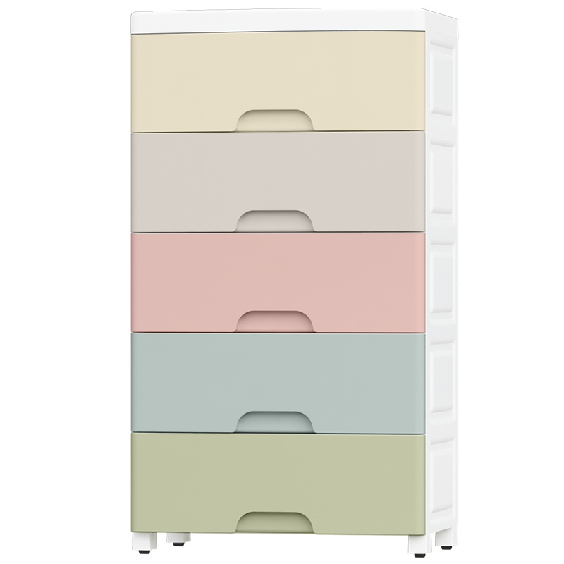 纳份爱46cm收纳柜马卡龙抽屉式储物箱家用衣物零食五斗柜宝宝储物简约衣柜子
