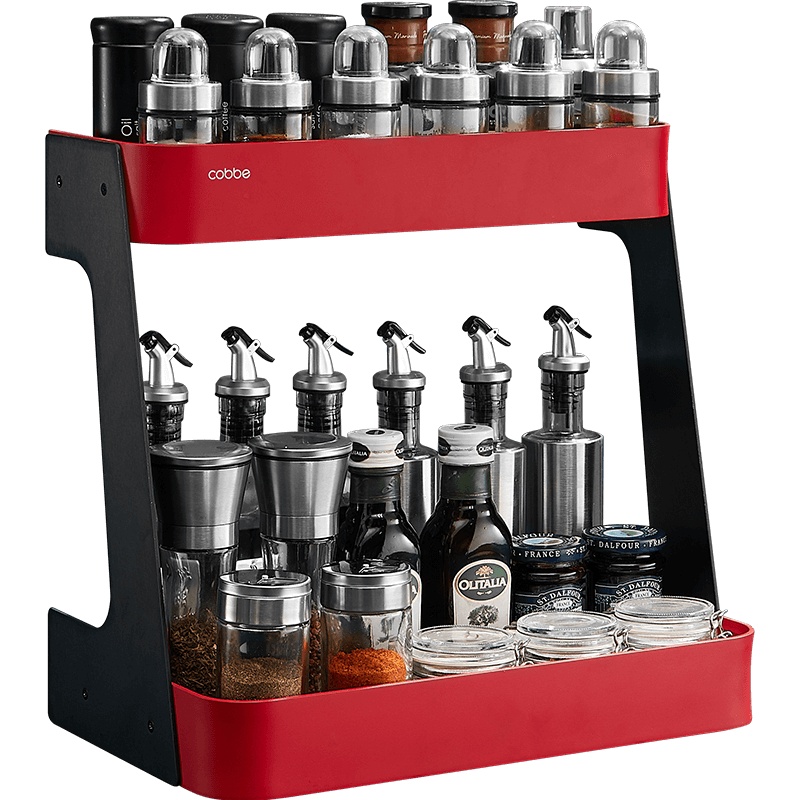 卡贝厨房置物架调料收纳架台面神器放刀筷调味料罐盒用品家用大全