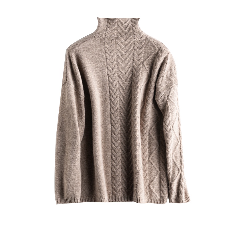 恒源祥女士2020新款秋冬运动羊绒两件女毛衣阔腿裤宽松加厚时尚针织